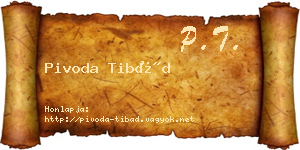 Pivoda Tibád névjegykártya